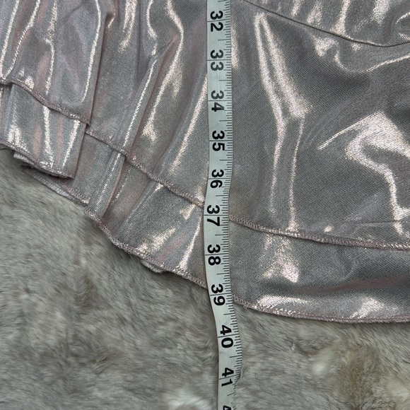 City Vibe | Asymmetrical Metallic Pale Pink Dress, Size 11 NWT - Picture 5 of 9